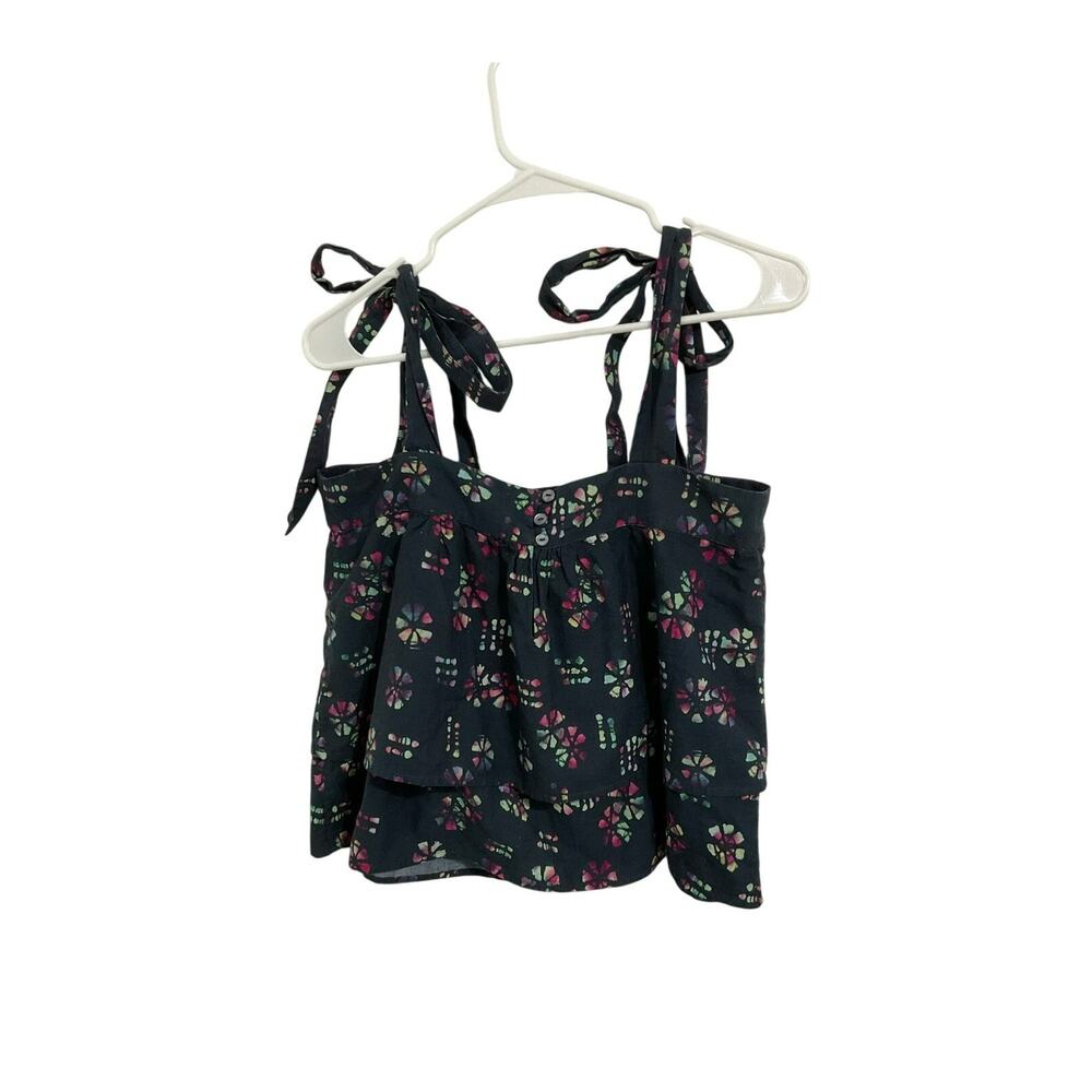 Warm Brand Tie-Shoulder Square Neck Crop Tank Womens Size Large (3) Batik